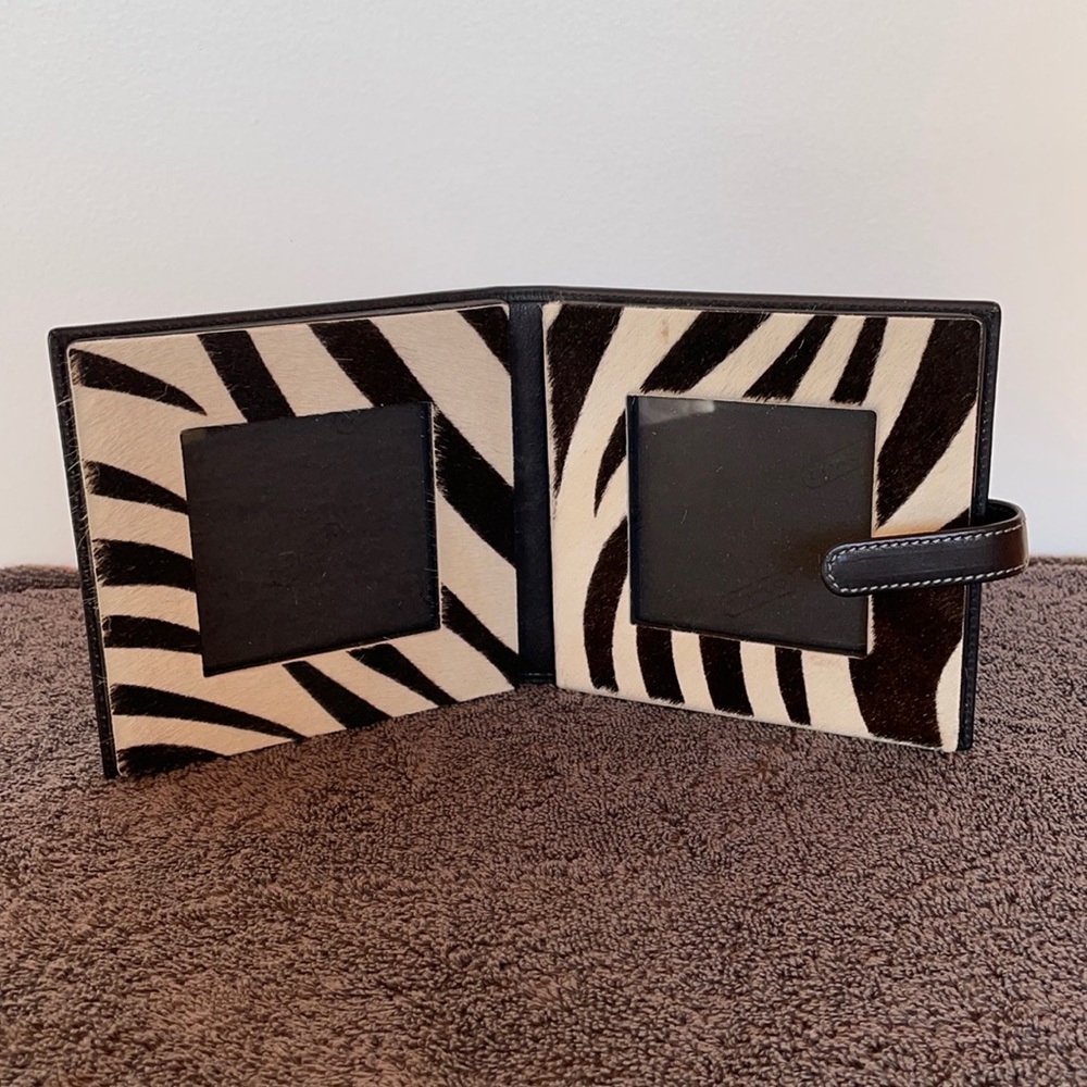 Coach zebra print travel picture frames